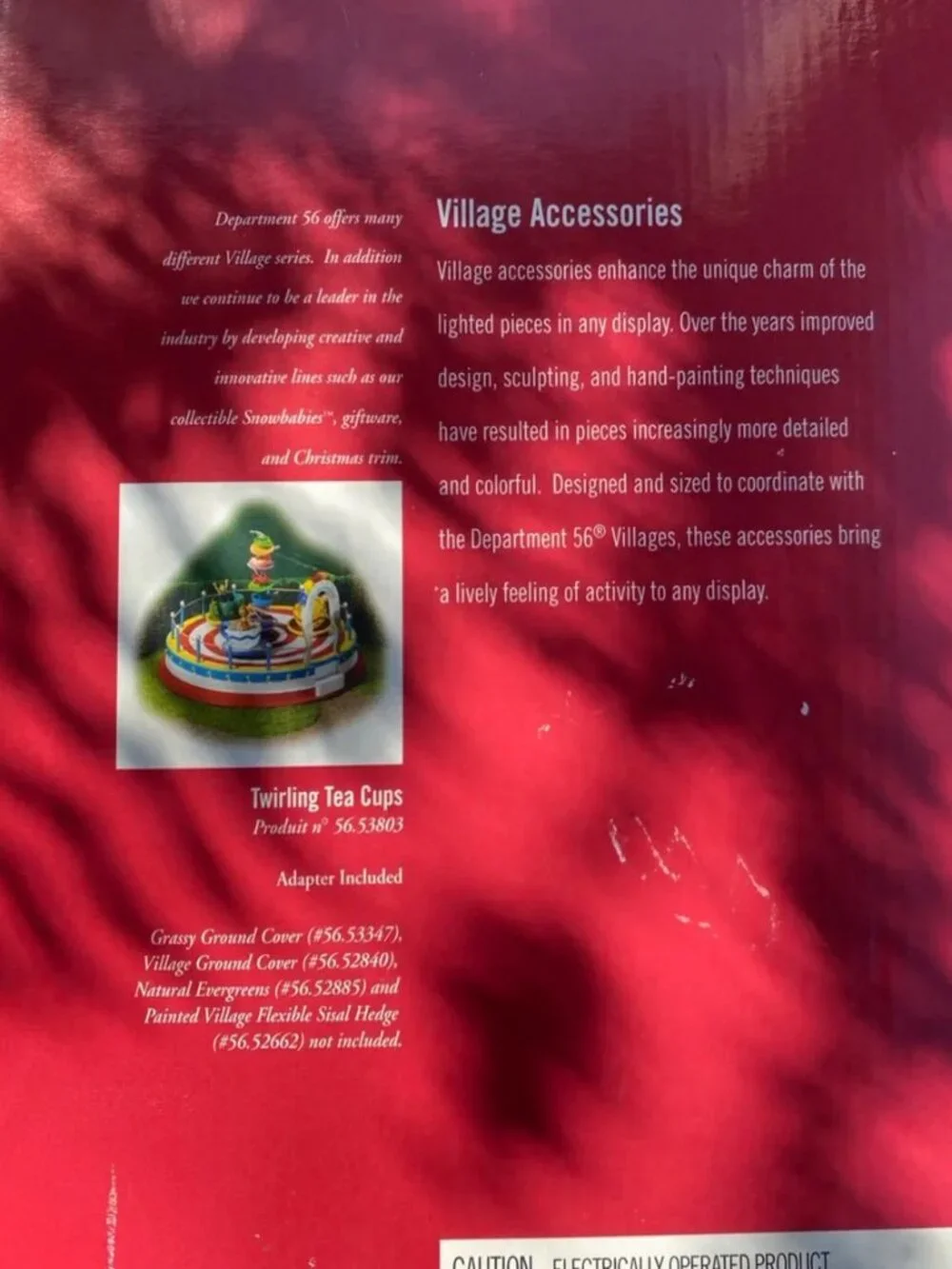 Department 56 Twirling Tea Cups Carnival light and motion Village accessories